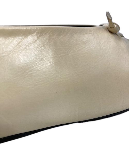 JIL SANDER（ジルサンダー）JIL SANDER (ジルサンダー) WHIPSTITCH BALLERINA FLATS ホワイト サイズ:37の古着・服飾アイテム