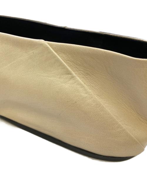 JIL SANDER（ジルサンダー）JIL SANDER (ジルサンダー) WHIPSTITCH BALLERINA FLATS ホワイト サイズ:37の古着・服飾アイテム