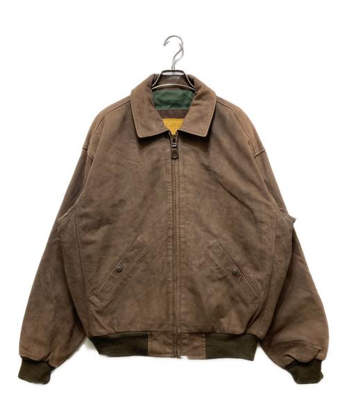 Timberland（ティンバーランド）Timberland (ティンバーランド) レザージャケット ブラウン サイズ:Mの古着・服飾アイテム