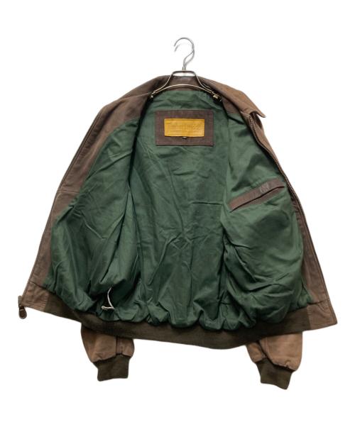 Timberland（ティンバーランド）Timberland (ティンバーランド) レザージャケット ブラウン サイズ:Mの古着・服飾アイテム