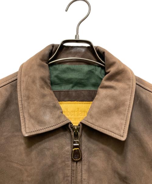 Timberland（ティンバーランド）Timberland (ティンバーランド) レザージャケット ブラウン サイズ:Mの古着・服飾アイテム