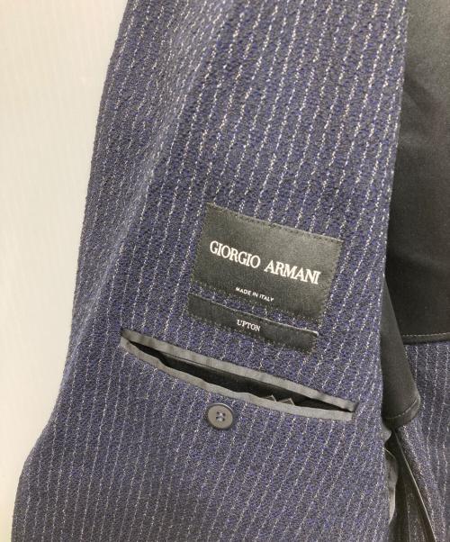 GIORGIO ARMANI（ジョルジョアルマーニ）GIORGIO ARMANI (ジョルジョアルマーニ) UPTON テーラードジャケット ネイビー サイズ:50Rの古着・服飾アイテム