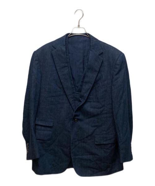 RALPH LAUREN Purple Label（ラルフ ローレン パープル レーベル）RALPH LAUREN PURPLE LABEL (ラルフ ローレン パープル レーベル) ジレ付 デニムテーラードジャケット インディゴ サイズ:42の古着・服飾アイテム