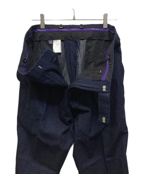 RALPH LAUREN Purple Label（ラルフ ローレン パープル レーベル）RALPH LAUREN PURPLE LABEL (ラルフ ローレン パープル レーベル) デニムスラックス インディゴ サイズ:36の古着・服飾アイテム
