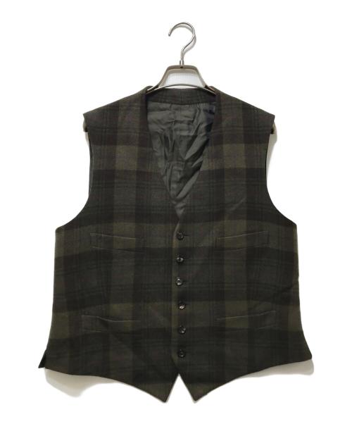RALPH LAUREN Purple Label（ラルフ ローレン パープル レーベル）RALPH LAUREN PURPLE LABEL (ラルフ ローレン パープル レーベル) 3ピースセットアップスーツ カーキ サイズ:40の古着・服飾アイテム
