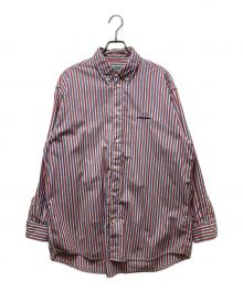 NIGEL CABOURN（ナイジェルケーボン）の古着「ボタンダウンストライプシャツ」｜レッド