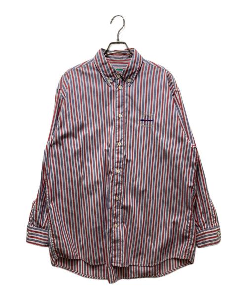 NIGEL CABOURN（ナイジェルケーボン）NIGEL CABOURN (ナイジェルケーボン) ボタンダウンストライプシャツ レッド サイズ:2の古着・服飾アイテム