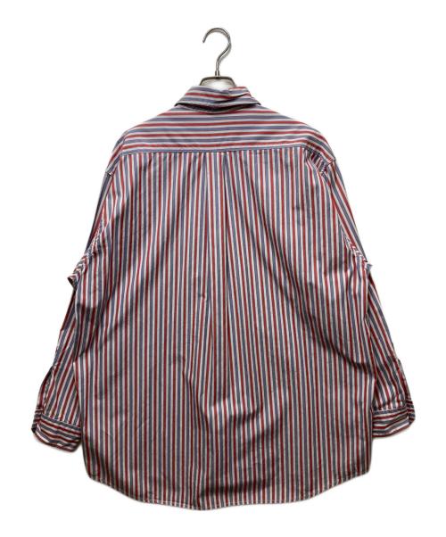 NIGEL CABOURN（ナイジェルケーボン）NIGEL CABOURN (ナイジェルケーボン) ボタンダウンストライプシャツ レッド サイズ:2の古着・服飾アイテム