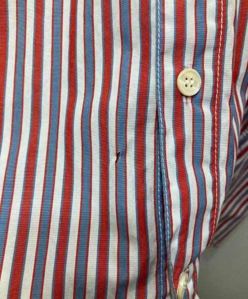 NIGEL CABOURN（ナイジェルケーボン）NIGEL CABOURN (ナイジェルケーボン) ボタンダウンストライプシャツ レッド サイズ:2の古着・服飾アイテム