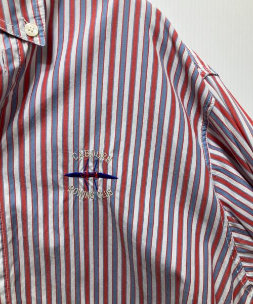 NIGEL CABOURN（ナイジェルケーボン）NIGEL CABOURN (ナイジェルケーボン) ボタンダウンストライプシャツ レッド サイズ:2の古着・服飾アイテム