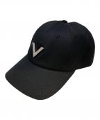 VALENTINOヴァレンティノ）の古着「Black Stretch Cotton Baseball Cap / 4W2HDA25ZDH」｜ブラック