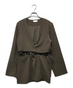 中古・古着通販】Risley (リズレー) レースブルゾン ベージュ×ホワイト