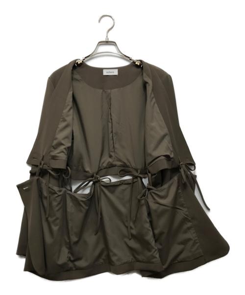 sahara（サハラ）sahara (サハラ) ウエストリボンジャケット ブラウン サイズ:FREEの古着・服飾アイテム