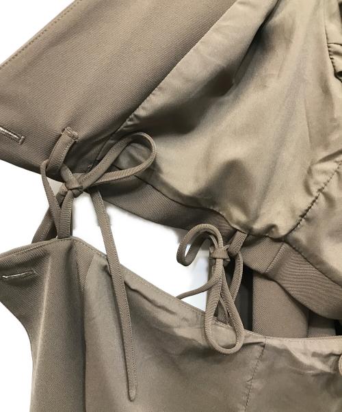 sahara（サハラ）sahara (サハラ) ウエストリボンジャケット ブラウン サイズ:FREEの古着・服飾アイテム