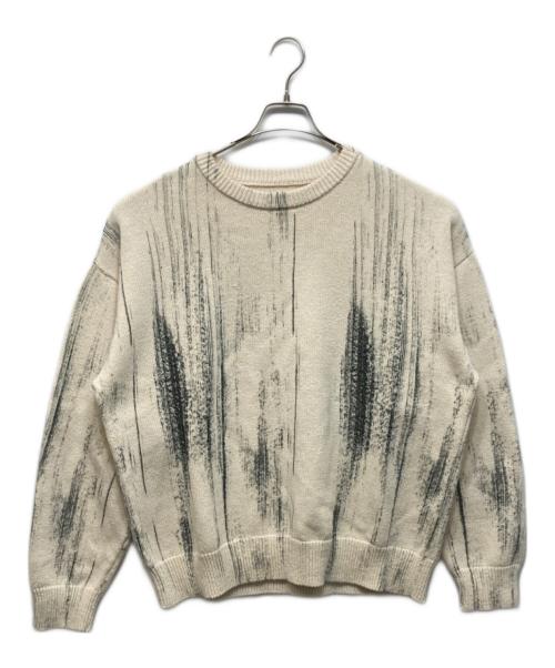 YOKE（ヨーク）YOKE (ヨーク) Printed Cotton Cneck Sweater ホワイト サイズ:3の古着・服飾アイテム