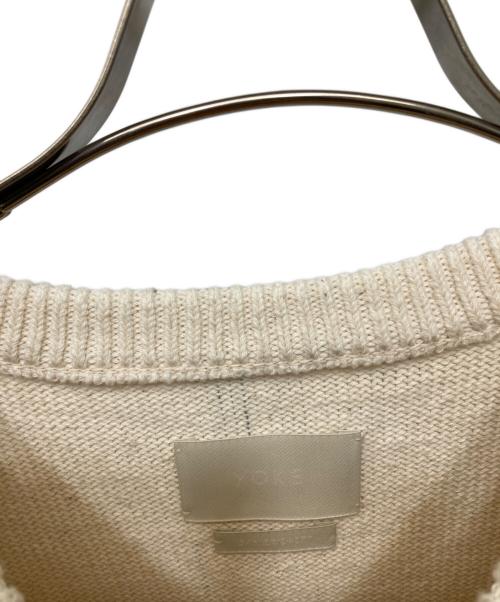 YOKE（ヨーク）YOKE (ヨーク) Printed Cotton Cneck Sweater ホワイト サイズ:3の古着・服飾アイテム