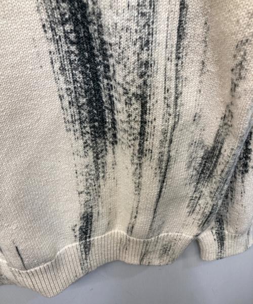 YOKE（ヨーク）YOKE (ヨーク) Printed Cotton Cneck Sweater ホワイト サイズ:3の古着・服飾アイテム