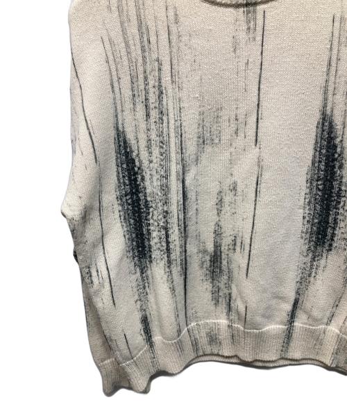 YOKE（ヨーク）YOKE (ヨーク) Printed Cotton Cneck Sweater ホワイト サイズ:3の古着・服飾アイテム