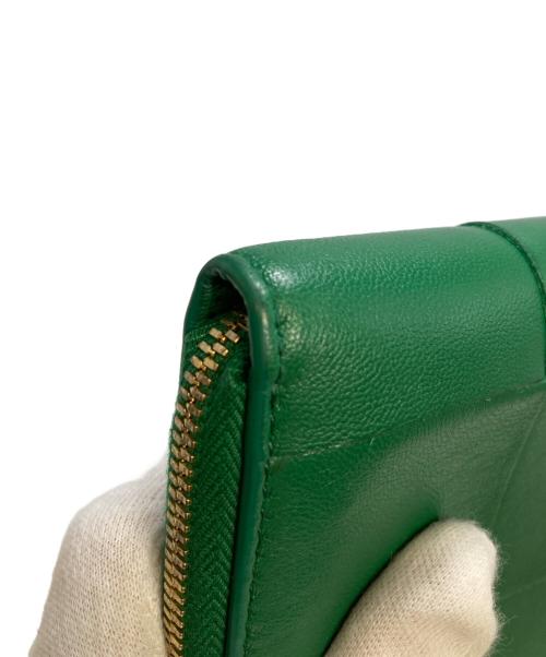 BOTTEGA VENETA（ボッテガベネタ）BOTTEGA VENETA (ボッテガベネタ) カセット ジップアラウンドウォレット グリーンの古着・服飾アイテム