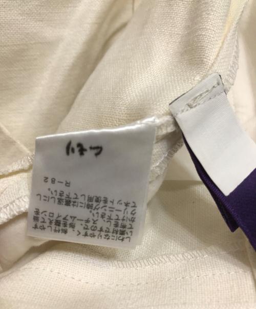 RALPH LAUREN Purple Label（ラルフ ローレン パープル レーベル）RALPH LAUREN Purple Label (ラルフ ローレン パープル レーベル) リネンセンタープレスパンツ ホワイト サイズ:２の古着・服飾アイテム