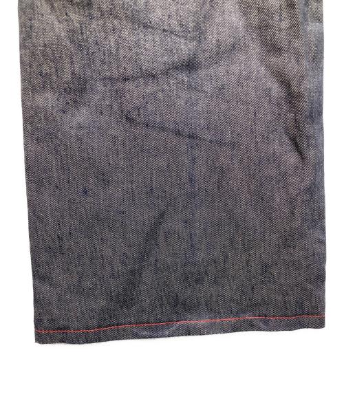 HERMES（エルメス）HERMES (エルメス) セリエボタンベルト付リネンデニムパンツ インディゴ サイズ:36の古着・服飾アイテム