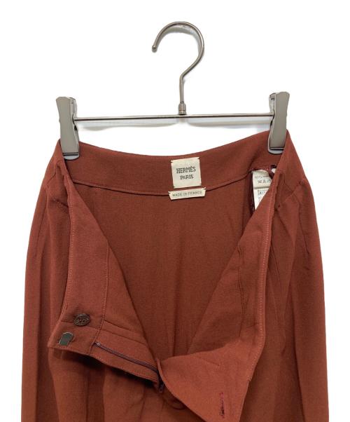 HERMES（エルメス）HERMES (エルメス) シルクパンツ レッド サイズ:36の古着・服飾アイテム