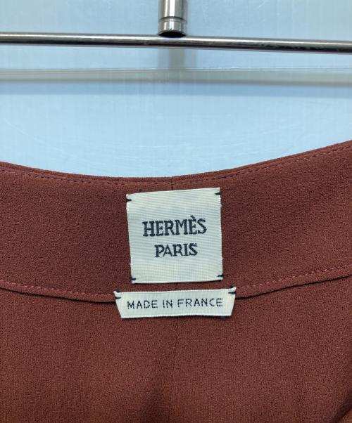 HERMES（エルメス）HERMES (エルメス) シルクパンツ レッド サイズ:36の古着・服飾アイテム