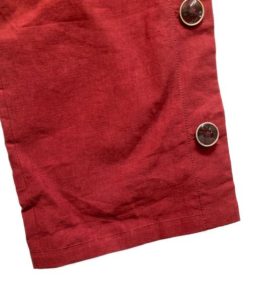 HERMES（エルメス）HERMES (エルメス) リネンパンツ レッド サイズ:36の古着・服飾アイテム