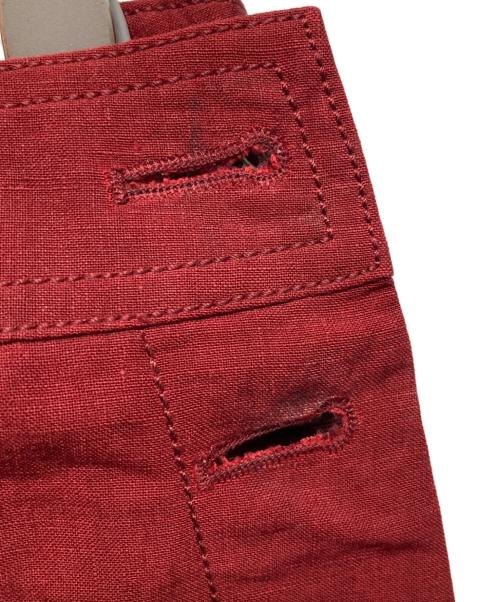 HERMES（エルメス）HERMES (エルメス) リネンパンツ レッド サイズ:36の古着・服飾アイテム