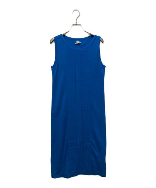 HERMES（エルメス）HERMES (エルメス) シルク混ワンピース ブルー サイズ:34の古着・服飾アイテム