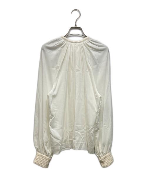 HERMES（エルメス）HERMES (エルメス) 長袖ブラウス ホワイト サイズ:36の古着・服飾アイテム