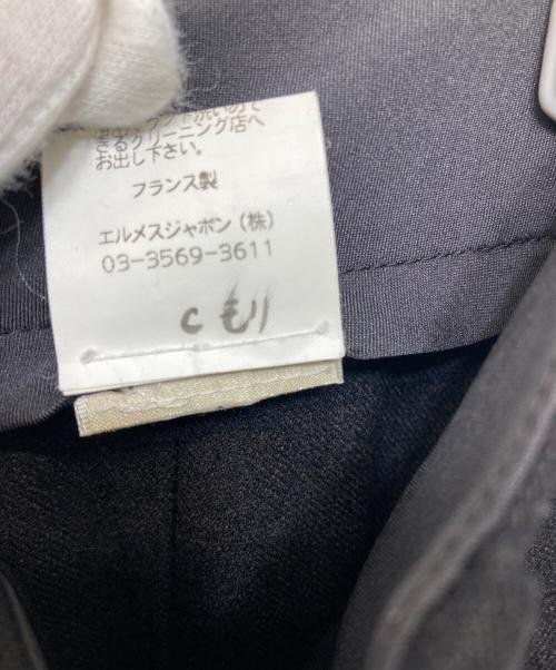 HERMES（エルメス）HERMES (エルメス) ウールセンタープレスパンツ ブラウン サイズ:36の古着・服飾アイテム