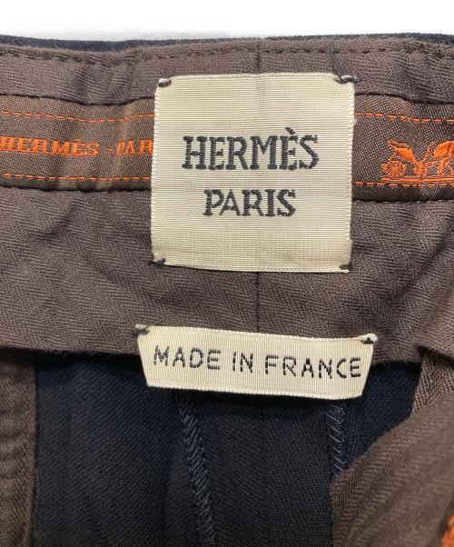HERMES（エルメス）HERMES (エルメス) センタープレスパンツ ネイビー サイズ:36の古着・服飾アイテム