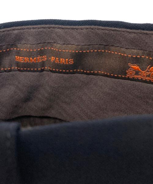 HERMES（エルメス）HERMES (エルメス) センタープレスパンツ ネイビー サイズ:36の古着・服飾アイテム