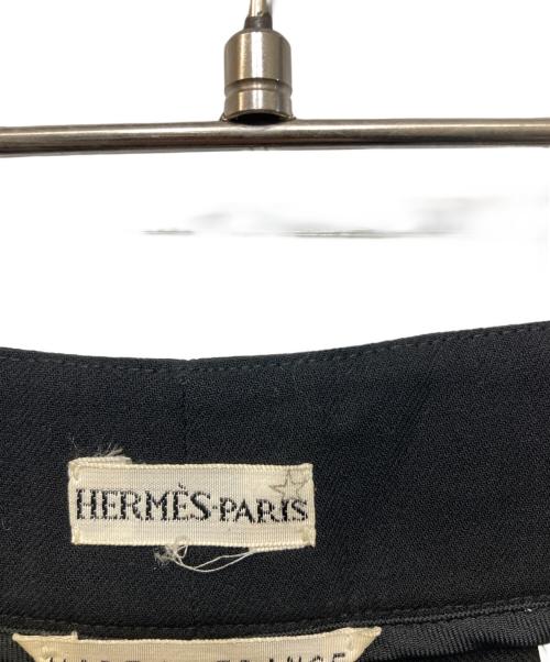 HERMES（エルメス）HERMES (エルメス) センタープレスパンツ ブラック サイズ:36の古着・服飾アイテム