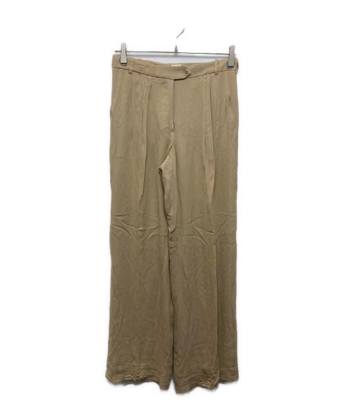 HERMES（エルメス）HERMES (エルメス) センタープレスパンツ ベージュ サイズ:36の古着・服飾アイテム