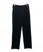 HERMESエルメス）の古着「センタープレスパンツ」｜ブラック