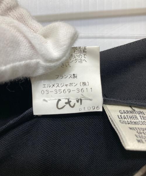 HERMES（エルメス）HERMES (エルメス) センタープレスパンツ ブラック サイズ:36の古着・服飾アイテム