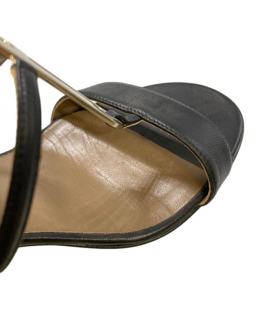 HERMES（エルメス）HERMES (エルメス) ヒールサンダル ブラック サイズ:36 1/2の古着・服飾アイテム