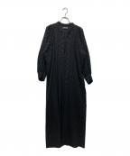 ne quittez pasヌキテパ）の古着「Cotton Hemla Mix Lace Dress」｜ブラック