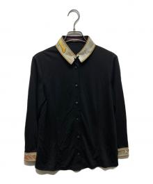 LEONARD（レオナール）の古着「ロングスリーブボタンダウンシャツ / 0179558」｜ブラック
