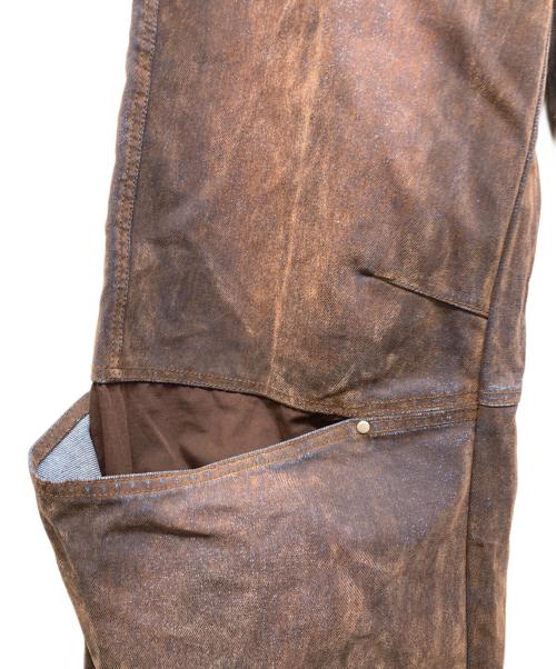 MAISON SPECIAL（メゾンスペシャル）MAISON SPECIAL (メゾンスペシャル) Cover Leg Flocky Denim Pants ブラウン サイズ:38の古着・服飾アイテム