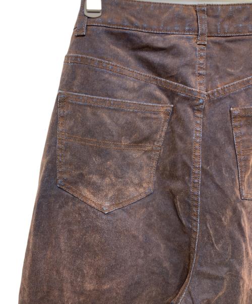 MAISON SPECIAL（メゾンスペシャル）MAISON SPECIAL (メゾンスペシャル) Cover Leg Flocky Denim Pants ブラウン サイズ:38の古着・服飾アイテム