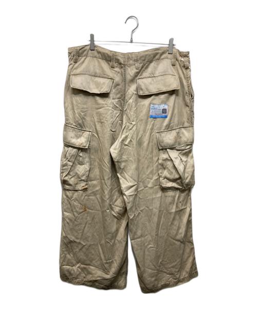 Maison MIHARA YASUHIRO（メゾン ミハラ ヤスヒロ）Maison MIHARA YASUHIRO (メゾン ミハラ ヤスヒロ) サテンカーゴパンツ ベージュ サイズ:38の古着・服飾アイテム