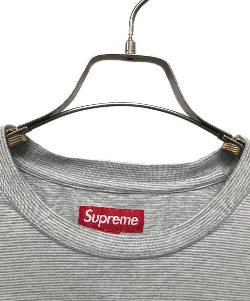SUPREME（シュプリーム）Supreme (シュプリーム) Bouquet S/S Top stripe グレー サイズ:XLの古着・服飾アイテム