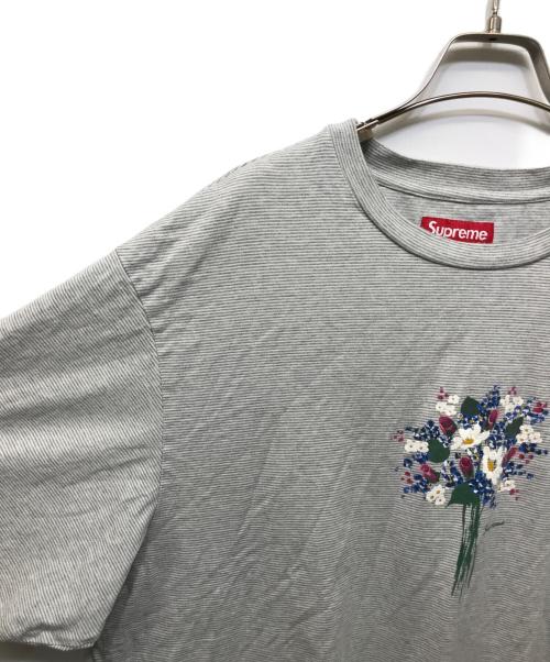 SUPREME（シュプリーム）Supreme (シュプリーム) Bouquet S/S Top stripe グレー サイズ:XLの古着・服飾アイテム