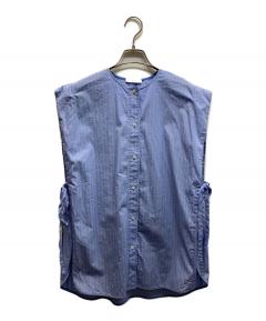 中古・古着通販】YORI (ヨリ) リボンタイワイドシャツ ブルー サイズ