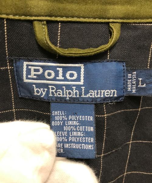 POLO RALPH LAUREN（ポロ・ラルフローレン）POLO RALPH LAUREN (ポロ・ラルフローレン) ワンポイント ポニー刺繍入りスイングトップ カーキ サイズ:Lの古着・服飾アイテム