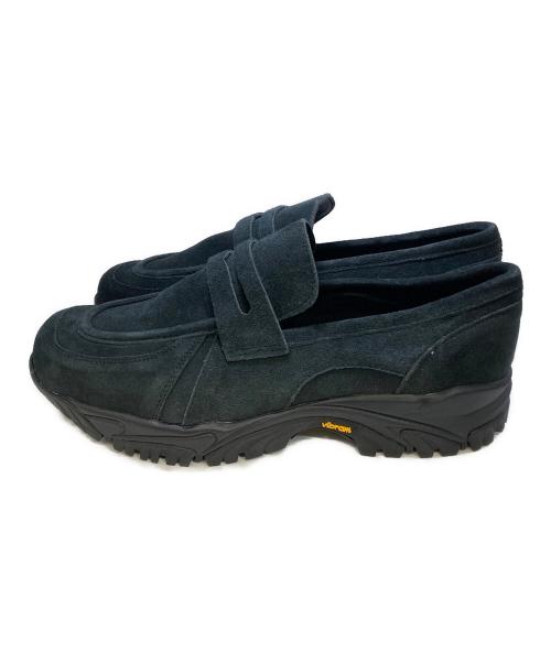 OPENING act（オープニングアクト）OPENING ACT (オープニングアクト) ボリュームVIBRAMソールリアルレザーローファースニーカー ブラック サイズ:43の古着・服飾アイテム