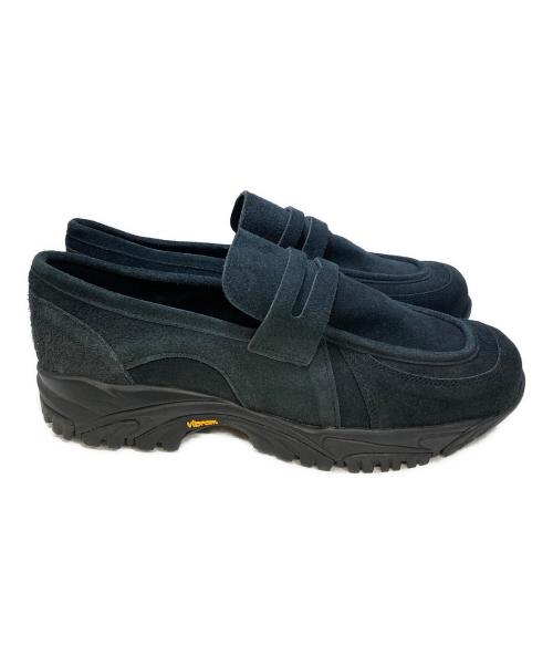 OPENING act（オープニングアクト）OPENING ACT (オープニングアクト) ボリュームVIBRAMソールリアルレザーローファースニーカー ブラック サイズ:43の古着・服飾アイテム